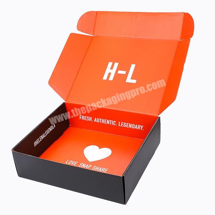 Retail Corrugated Cardboard Hair Extension Shipping Boxes Brown Custom Die Cut Flat Paper E commerce  Long Narrow Mailing Box