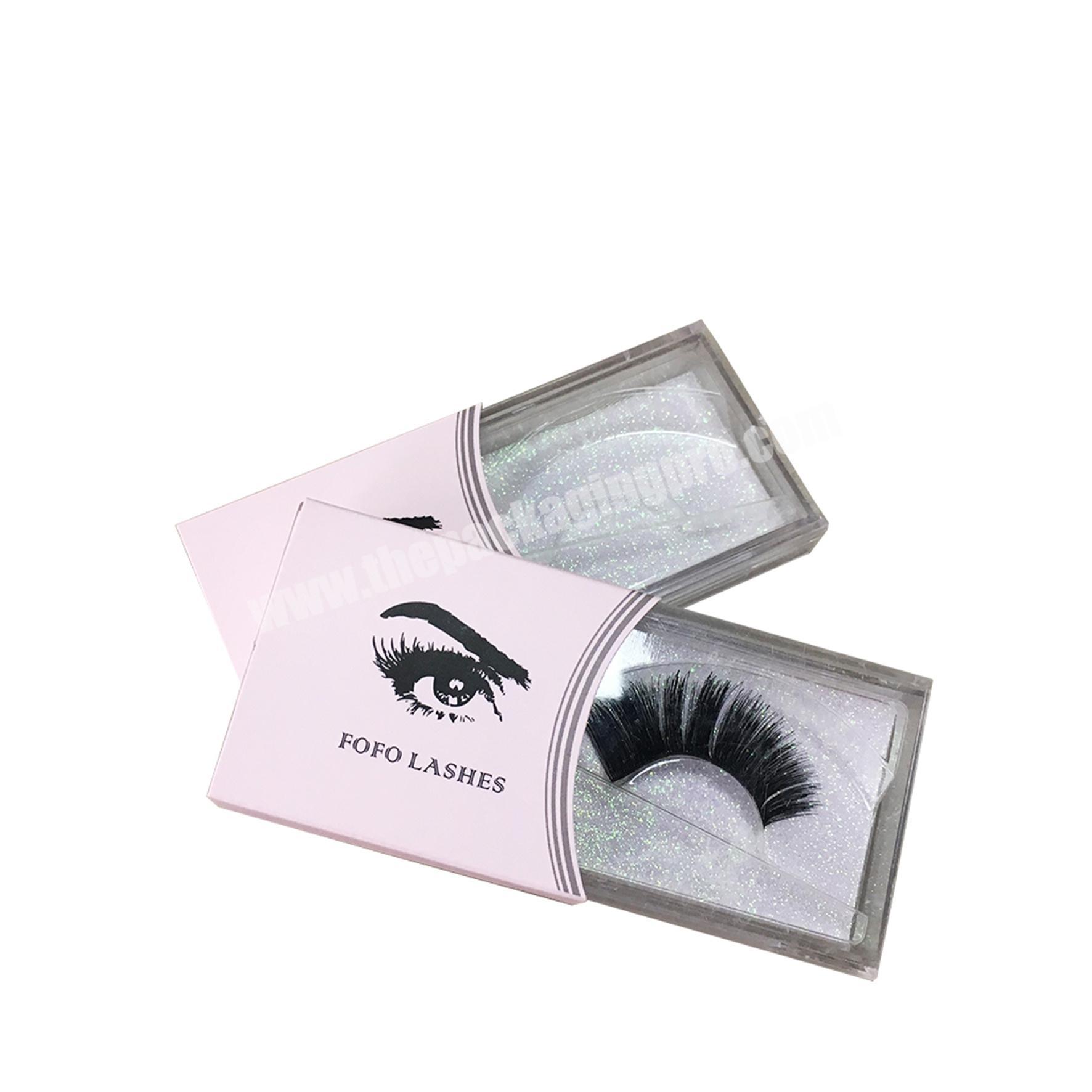 Professional Eyelash Box Packaging Supplier private label luxury custom false eyelash sleeve box