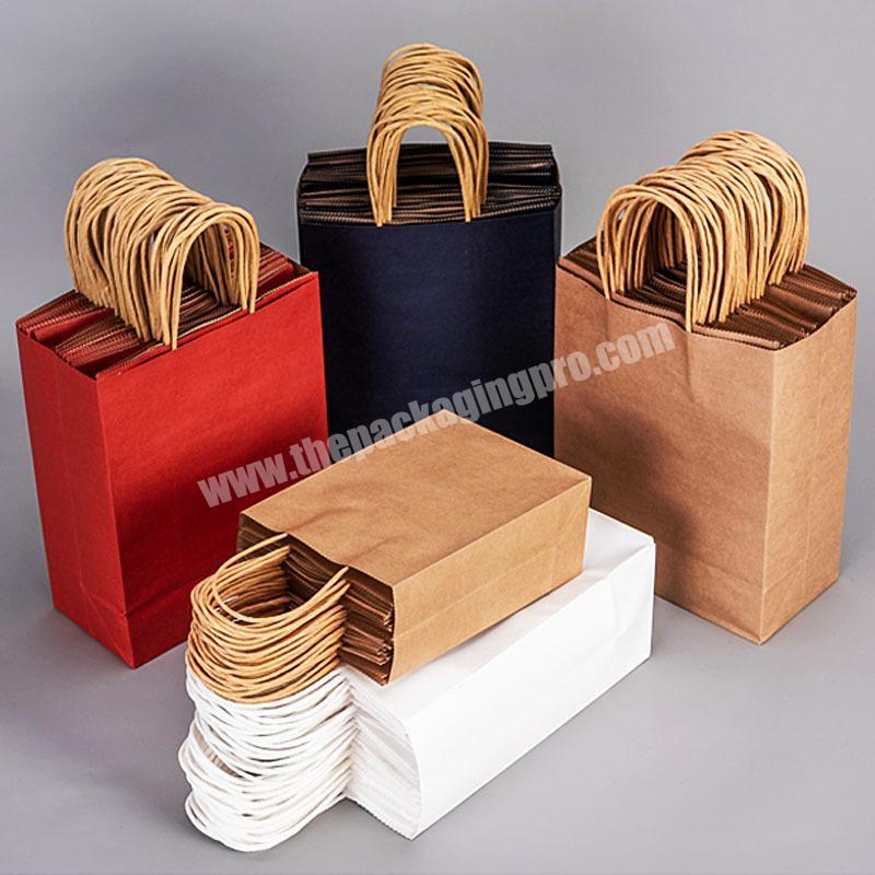 IN STOCK Paper Bag Print Brown Gift Custom Customized Logo Industrial Surface Promotion Color Kraft Bag
