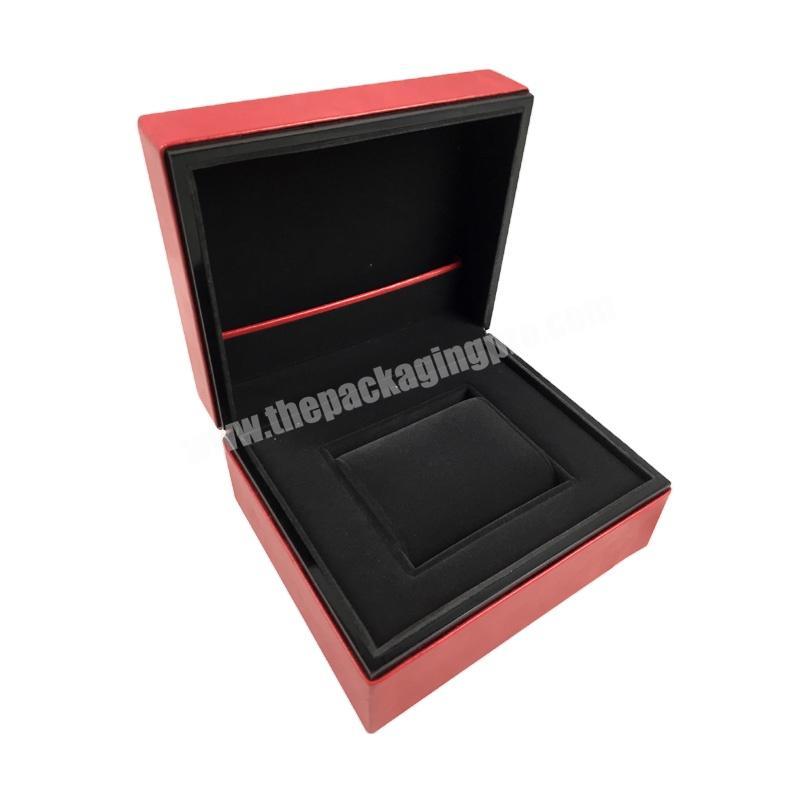High Quality Luxury Custom Logo PU Leather Ladies Red Watch Box
