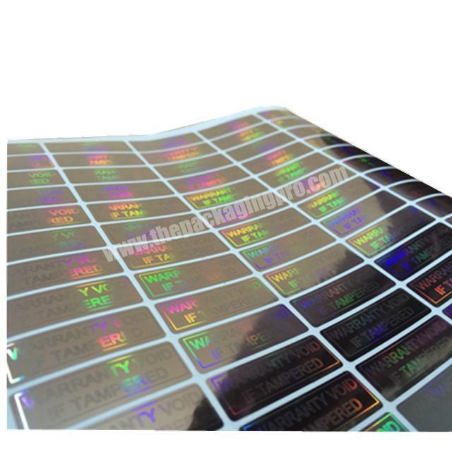 Anti-counterfeiting hologram strip label  hologram security label for wholesale