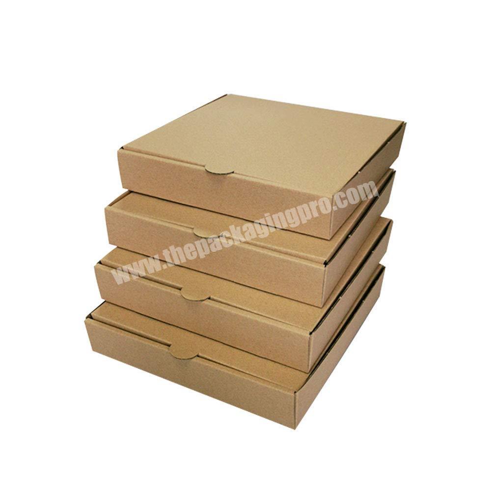 9 inches Premium Kraft Cardboard Corrugated Takeaway Postal Fast Food Take Out Containers Paperboard Pizza Packaging Boxes