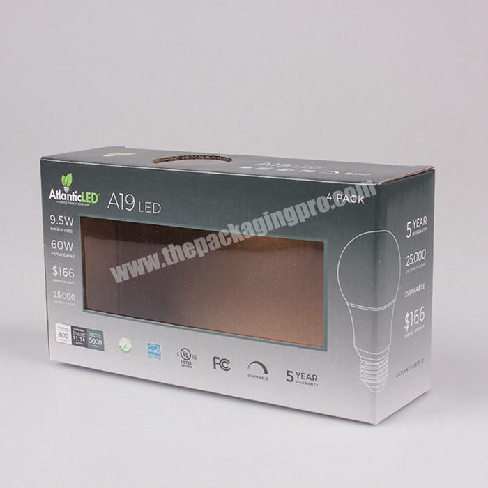 Customized Colorful Printing Paper Cardboard Folding Corrugated Packaging Boxes with Clear PVC Window