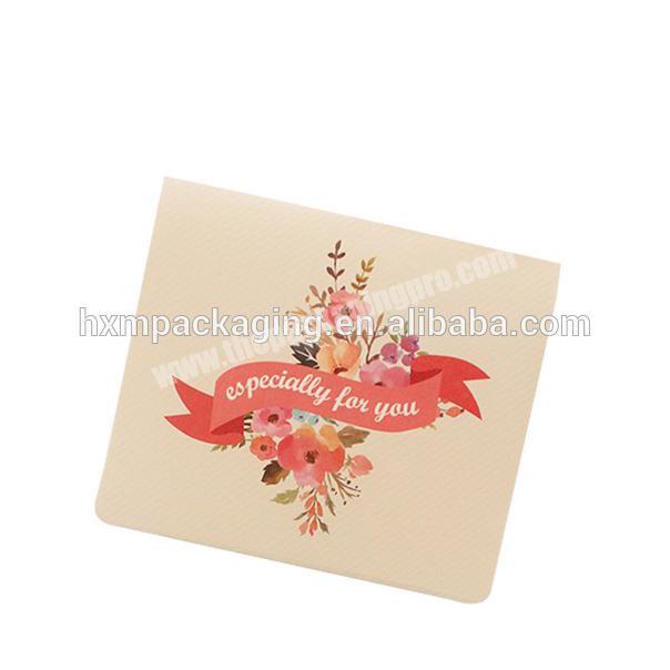 Hot selling greeting card paper and envelop newest full color printed paper  card recycled blank paper