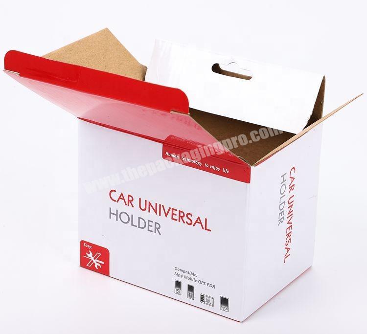 China Suppliers Custom Retail Box Corrugated Cardboard Packaging Boxes White Folding Box Packaging With Hanging Hook