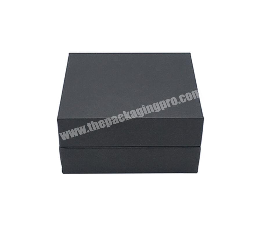 wholesale custom black paper cardboard luxury bespoke rigid shoulder gift two piece set up box hair extension  packaging