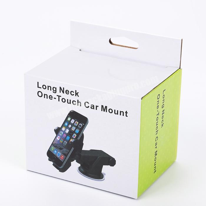 customized small paper products packaging corrugated long neck one touch car mount tab lock tuck top mailing boxes