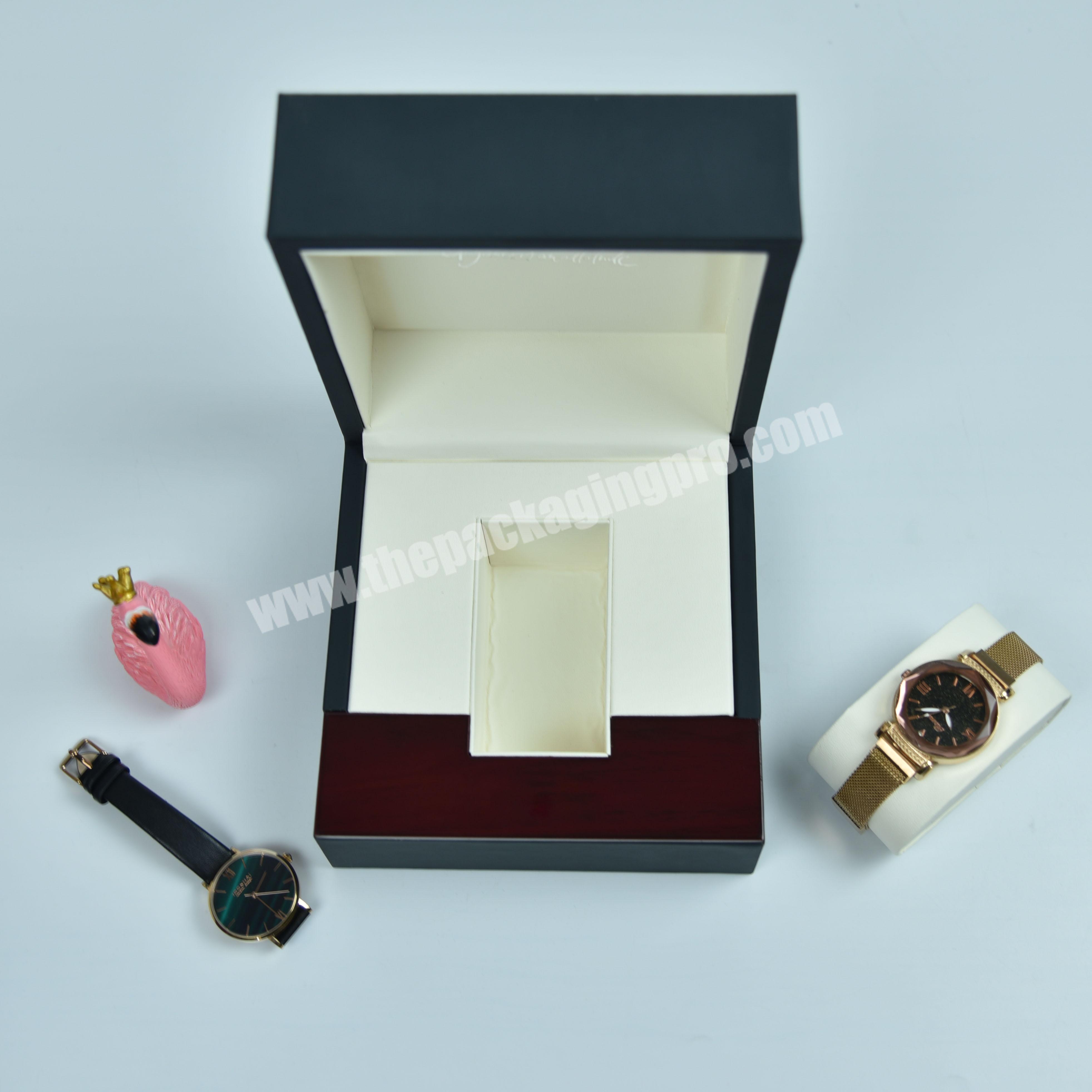 Wholesale Low MOQ Custom Your Own Logo Luxury Single Pu Leather Watch Box