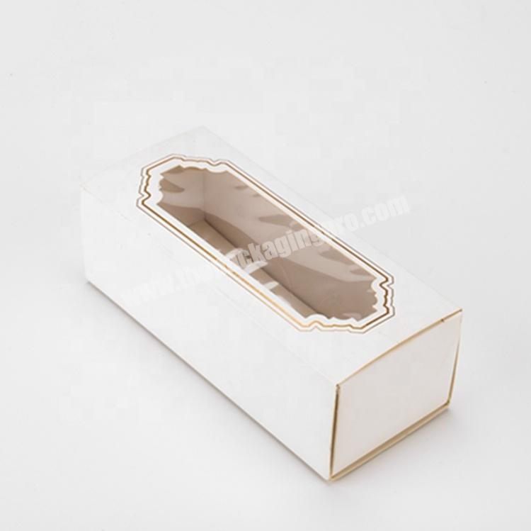 High Quality Custom Eyelash Packaging Boxes Drawer Packaging Box Clear Pvc Window Gold Foil Paper Box