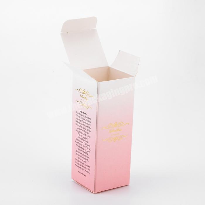 custom logo printed mailer box eco friendly square cosmetic packaging tube pink