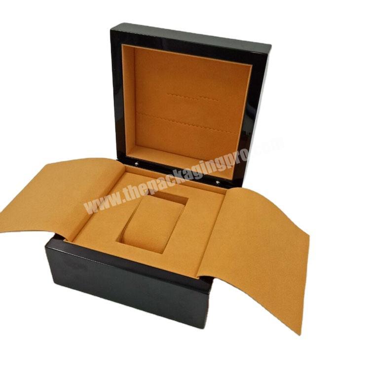 Fashion Luxury Gift Smart Black Single Men Watch Wood Box With Pillow
