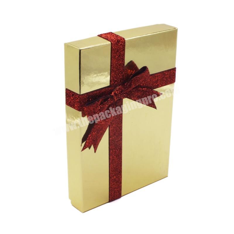 Factory price paper cardboard chocolate box with ribbon