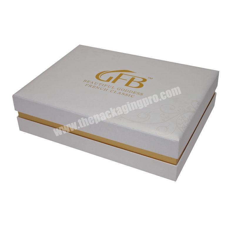 Lid And Bottom Recycled Make-Up Paper Box With Hot Stamp Logo