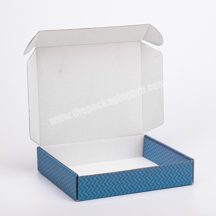 White Matte Corrugated Box Fluted Cardboard Clothing Shipping Mailer Box with Custom Logo Printed