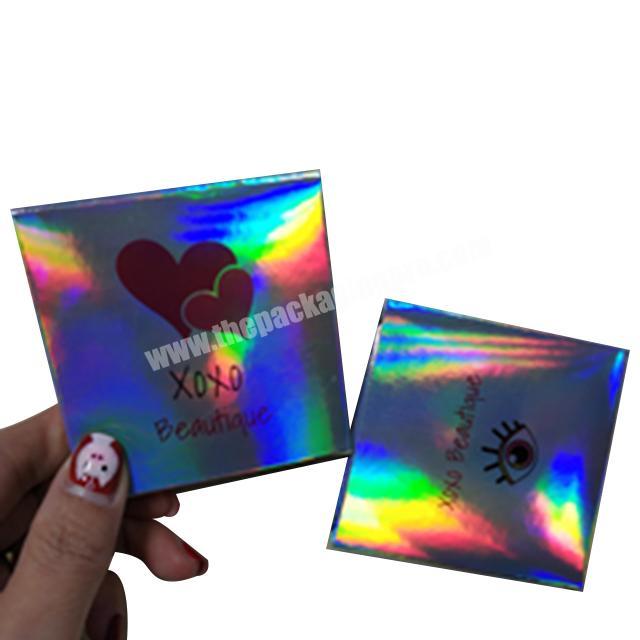 Hologram silver Paper card mateterial with custom printing shinny contact lens box