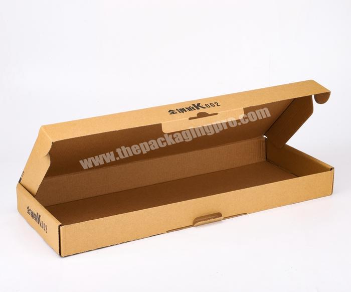 Customized Long Keyboard Large Shipping Mailer Electronics Commerce Packing Box Kraft Paper Small Slim Flat Mailing Box