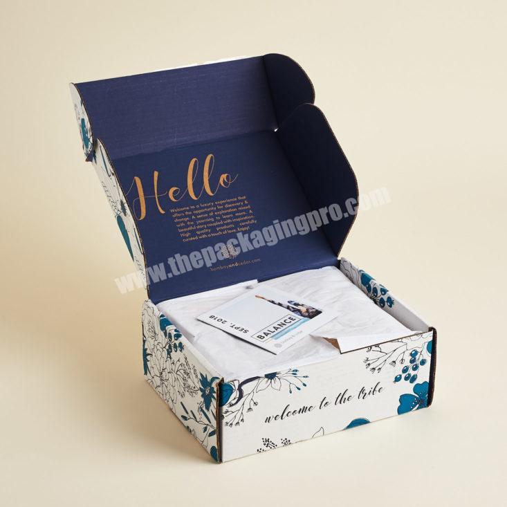 environmentally friendly paper mailer box skincare subscription box custom luxury cardboard cosmetics shipping box