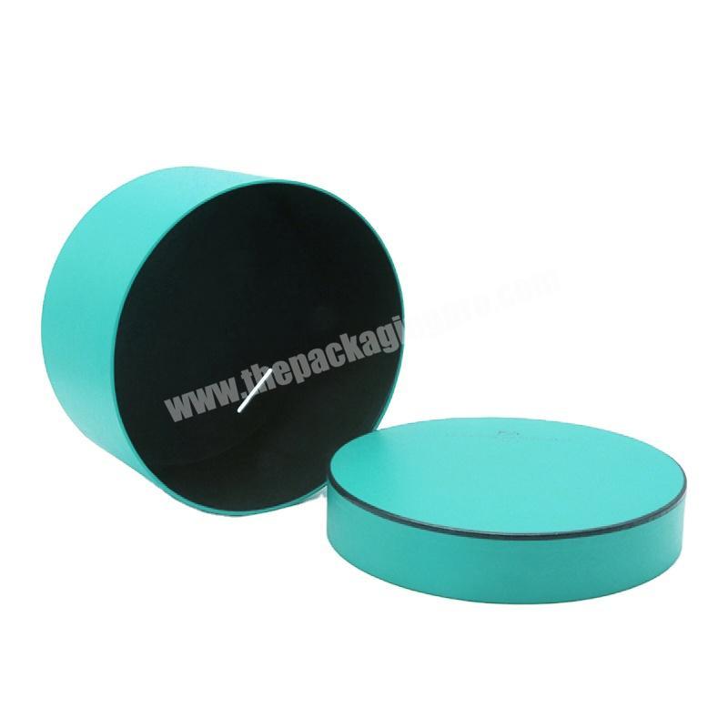 Custom made round shape cardboard  gift paper box with lid