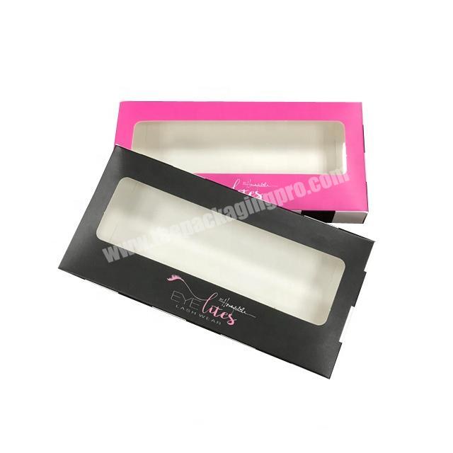 Wholesale mink eyelash extension packaging box with clear window