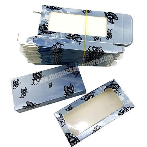 Custom Soft Paper custom eyelash boxes with logo Empty Eyelashes Package Box eyelash boxes bulk