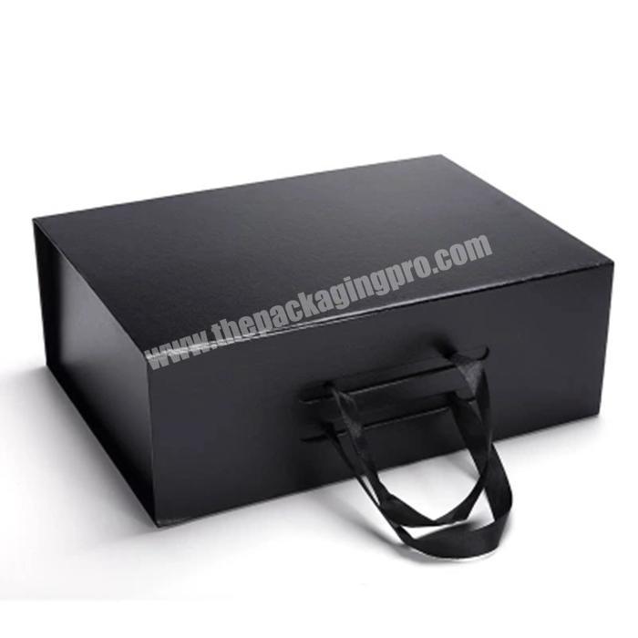 Matt Lamination Rigid Paperboard Shoes Box Recycled Cardboard Collapsible Boxes with Handle