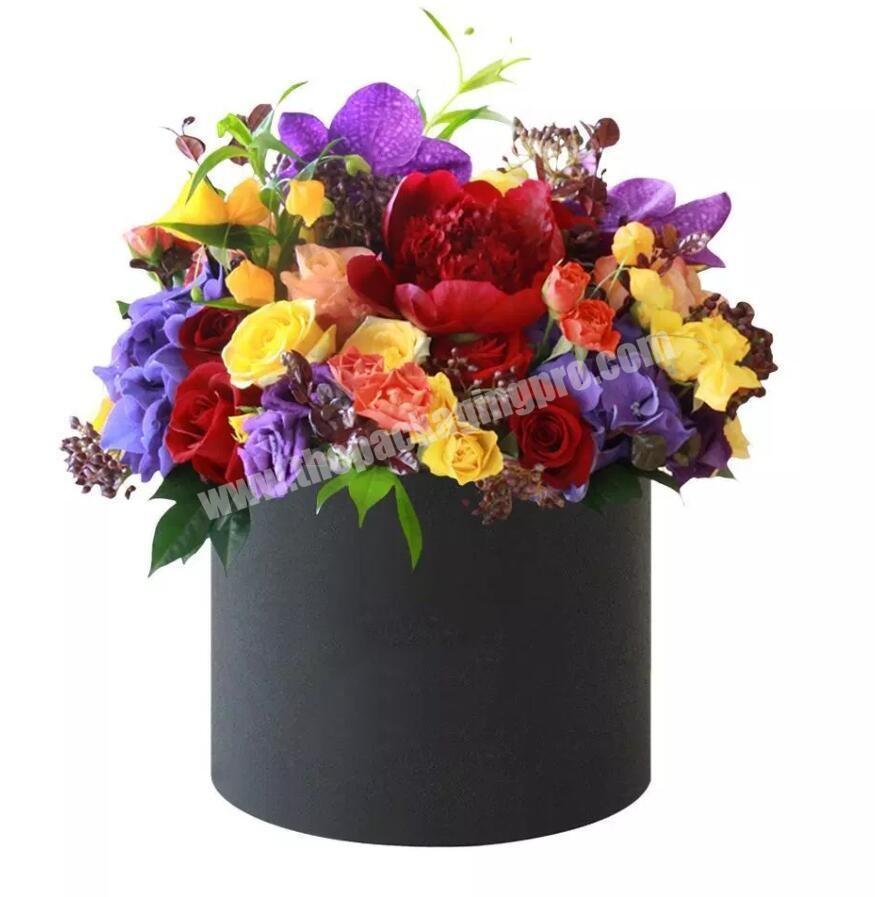 wholesale custom cardboard big paper tube cylinder elegant hat box for  rose wedding flower round gift boxes packaging