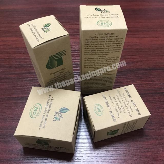 100ml essential oil bottle cosmetic packaging box with kraft paper