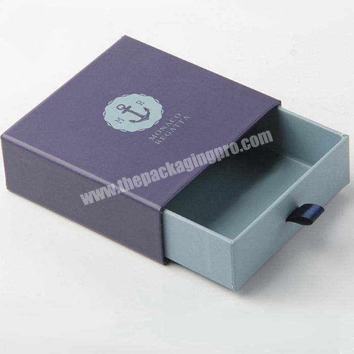 Customized Logo Printing Jewellery Drawer Boxes Rigid Cardboard Sliding Ring Jewelry Gift Packaging Box
