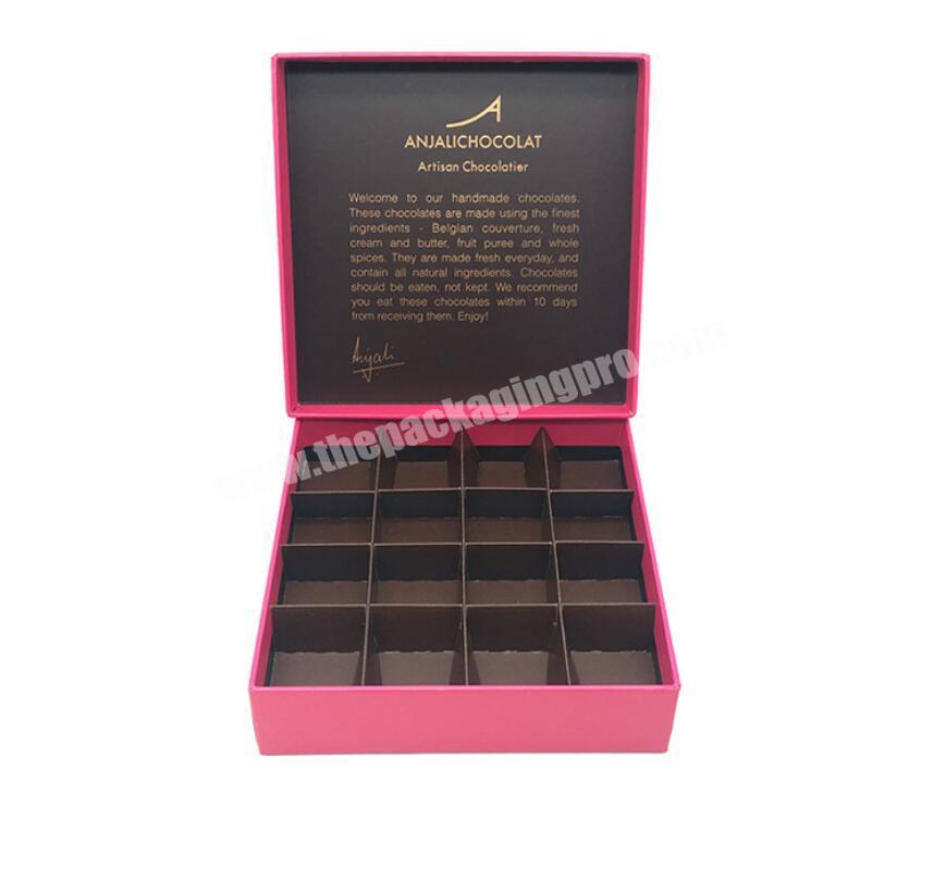 luxury rigid paperboard cardboard custom chocolate Macarons food grade paper box packaging with paper insert divider