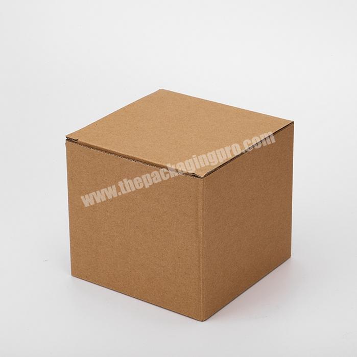 brown kraft cardboard corrugated box custom logo printed mug shipping packaging boxes