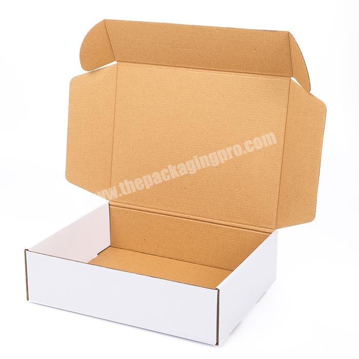 Wholesale Online Shopping Custom White Corrugated Cardboard Mailers E-flute Postage Packaging Boxes