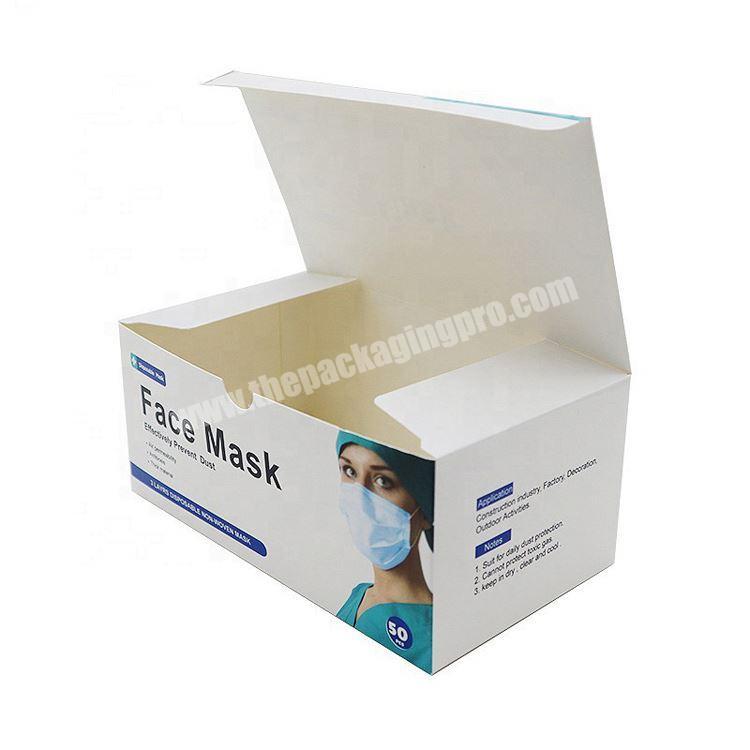 Low MOQ Wholesale Cheap High Quality In Stock  Disposable Custom Face Mask Box