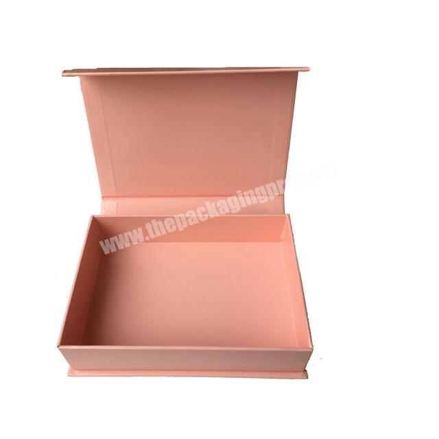 Luxury Cardboard Glossy High Quality Printing Foldable Pink Magnetic Gift Box