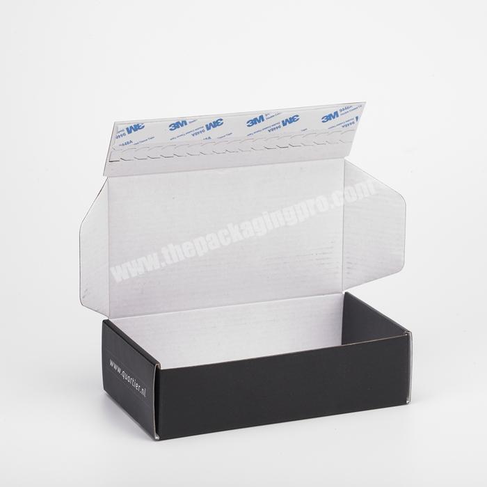 easy close self mounting ecommerce packaging adhesive seal foldable shipping box self sealing corrugated postal box