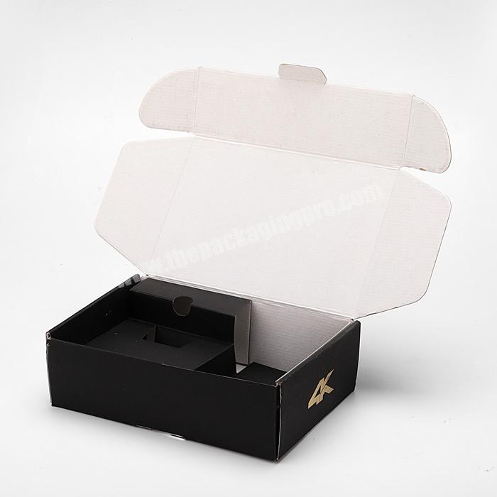 Custom Design Printing Tab Lock Foldable Corrugated Mailing Boxes Die Cut White E- flute Packaging Postage Delivery Box