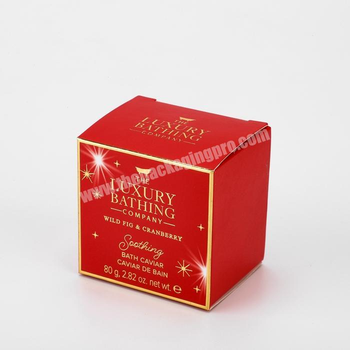 customized gold hot stamp small square fancy bath bombs packaging luxury gold embossed cardboard box