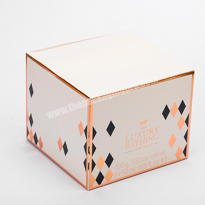 High quality luxury folding packaging matt varnish recyclable cardboard box organic bath bombs custom packaging box