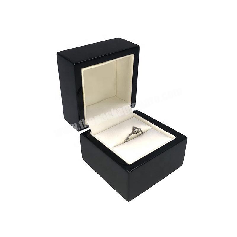 Factory Directly Wholesale Custom Leather Black Jewelry Box