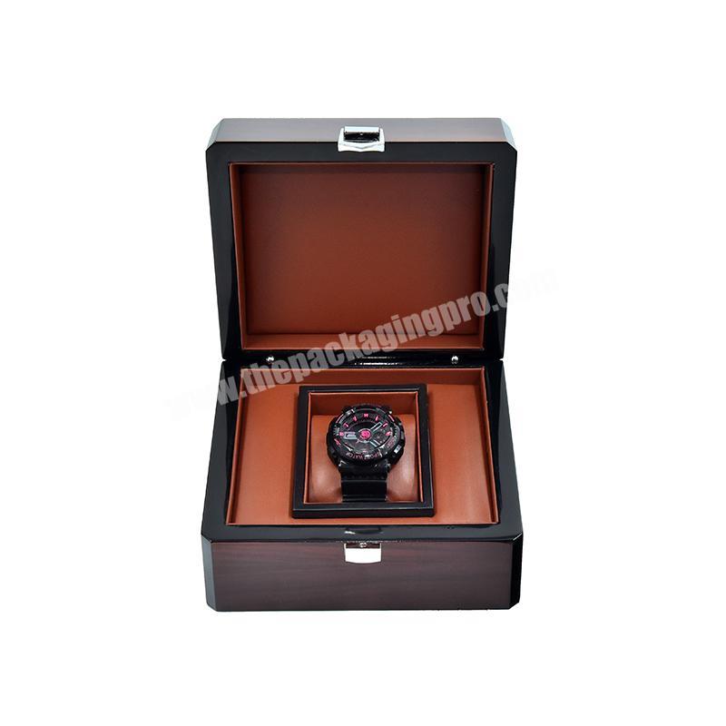 Customize luxury gift package handmade display smart watch wooden box
