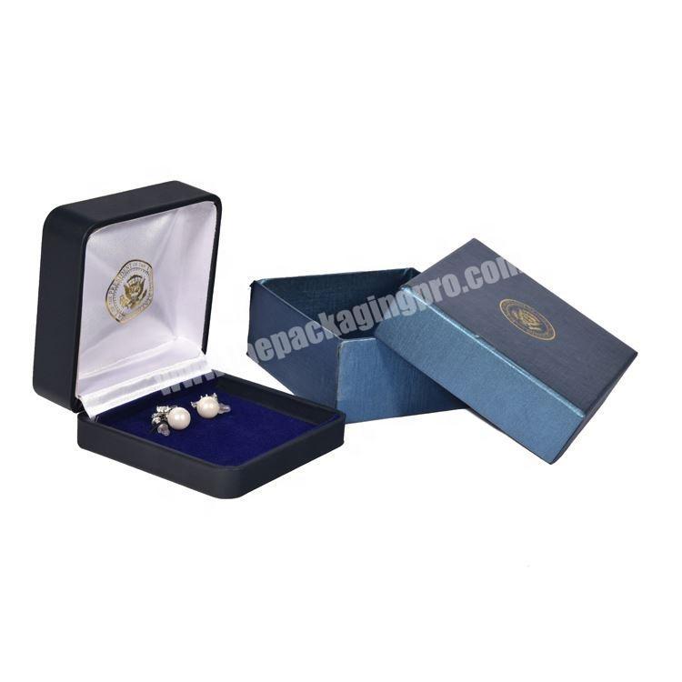 Luxury Custom Blue Men Cufflink Packaging Boxes For Gift