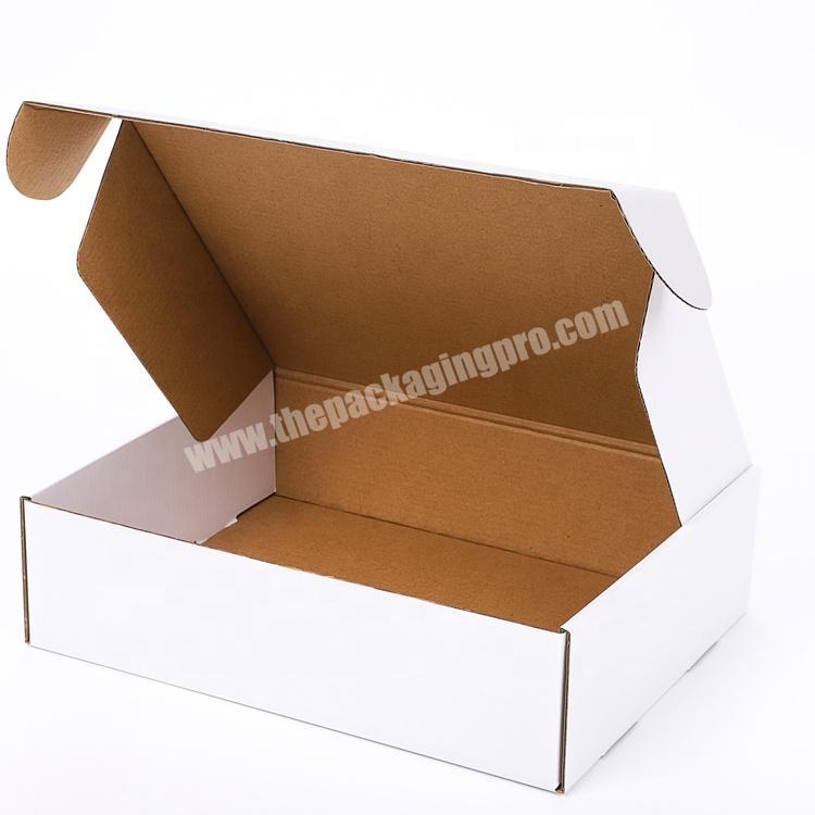 Hot Sale Custom Printing White Brown Corrugated Mailer Boxes Ecommerce E Flute Corrugated Packaging For Clothes