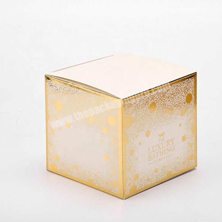 Eco Friendly Skincare Packaging Box Custom Gold Foil Logo Printing Gold Small Cosmetic Packaging Boxes