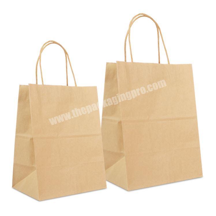 Custom Big Shopping Personalized Coloured Black White Takeout Kraft Paper Bag With Rope Handle