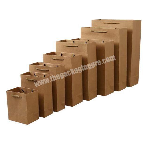 Hot sale fashional recycled brown kraft paper bags in stock