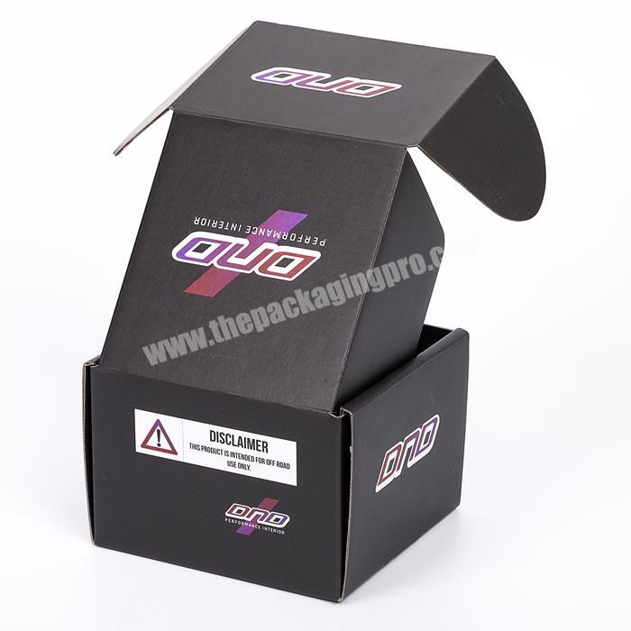 Customized Eco-friendly Folding Corrugated Cardboard Black Postal Gift Boxes for E-commerce