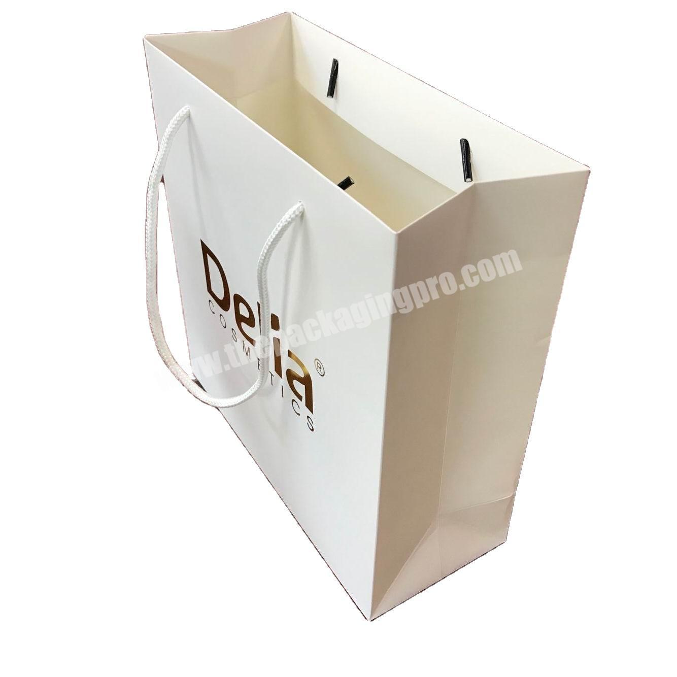 Custom logo printed clothing shopping packaging paper bag for Boutique
