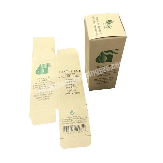Custom design printing essential oil bottle packaging kraft paper cosmetic boxes