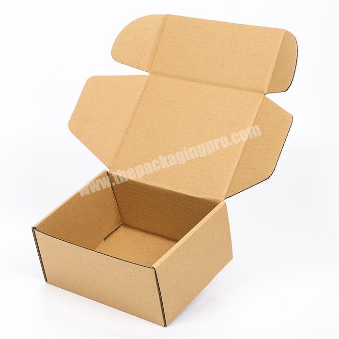 Custom logo design biodegradable gift boxes eco friendly kraft corrugated paper mailing shipping packaging box