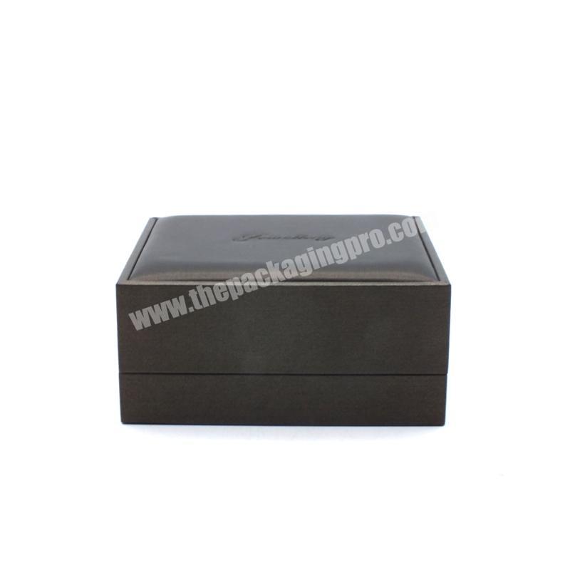 Carbon Brown Magnetic Boxwatch Boxcustom Bottom Dark Blue Beautiful Lid And Base Aluminum Watch Box