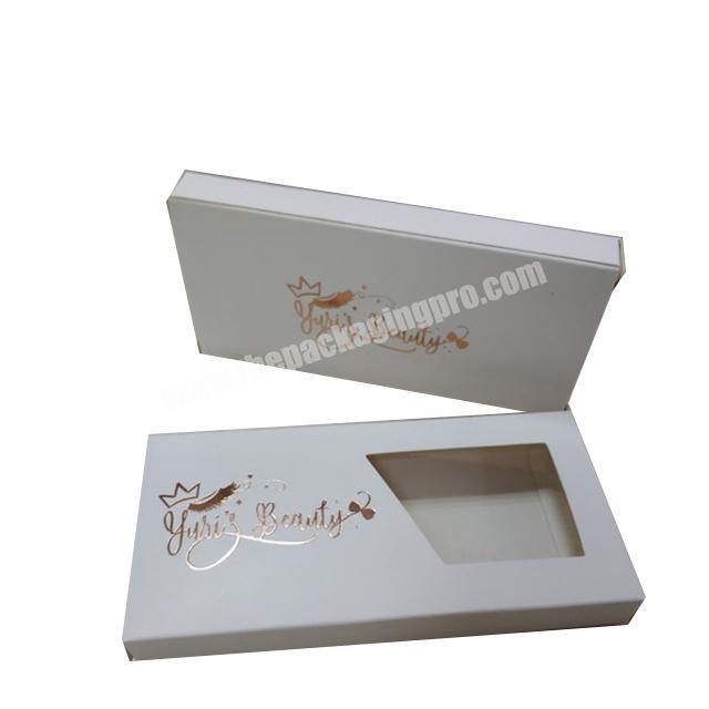Custom eyelash packaging box clear PVC window lash storage box with personal logo design